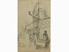 Nice 1928 by Giovanni March, 1894, charcoal on paper, offered May 2017