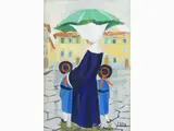 Rain 1979 by Rodolfo Marma, 1923, oil on canvas board, offered May 2017