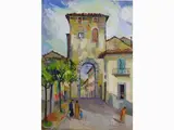 View of Pontassieve by Rodolfo Marma, 1923, oil on canvas, offered May 2017