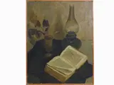 Nino Caffè, Still Life with Book 1930s, 1909, oil on canvas With fragment of label and stamp on reverse