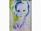 Ernesto Treccani, Portrait, 1920, mixed media on canvas With Author's authentication on photo