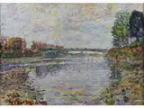 View of Florence from River Arno by Guido Borgianni, 1915, oil on canvas, offered May 2017