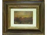 Pietro Annigoni, Landscape, 1910, oil on cardboard