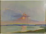 Elisabeth Chaplin, Seascape, 1890, watercoloured tempera on paper Provenance: Galleria Michelucci
