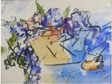 Still Life by Sergio Scatizzi, 1918, mixed media on paper, offered May 2017