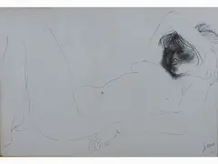 Lying Nude by Emilio Greco, 1913, lithograph, offered May 2017