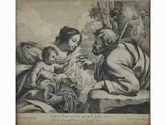 Simon Vouet, The Holy Family 1633, 1590, etching