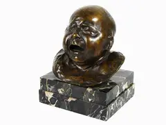 Baby Crying by Pietro Ceccarelli, 1888, bronze bust, offered May 2017
