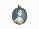 Samuel Cotes, Portait of a Lady, 1734, oval miniature on ivory