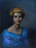Roberto Carignani, Portrait of a Lady, 1963, Bottom right