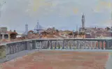 Paolo Emilio Passaro, View of Florence, 1914, Signature and date lower right. & Nbsp;