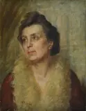 Domenico Morelli, Portrait of a lady, Sign at the bottom to the left.