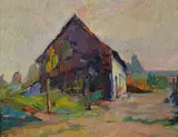 René Paresce, Landscape, 1912, Abbreviation lower left. On the reverse: name of the author in pencil. Registered in the Renè Paresce Archive