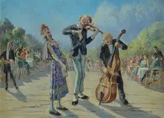 Lando Landozzi, Concertino, Signature lower right.