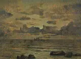Gino Romiti, Marina with fishing boat