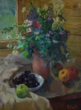 Aleksander Stepanovich Sedov, Flowers, Signature lower right. & Nbsp;