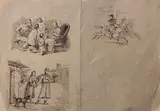 Silvestro Valeri, Tre disegni, cm.