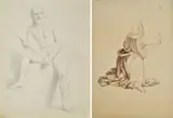 Silvestro Valeri, Figura di Santo con corona, Siglato e datato in basso a destra: "SV.