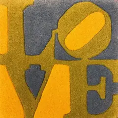 Spring Love by Robert Indiana, 2006, Tappeto, offered Jan 2021