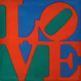 Robert Indiana, Classic Love, 2007, Multiple. On the reverse: label with data of the work. Exclusive edition for the Galerie-f.