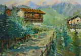 Luigi Pagan, Paesaggio montano - Agordo