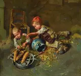 Tito Pellicciotti, Interno con bambini