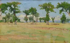 Paesaggio campestre by Luigi Gioli, offered Dec 2020