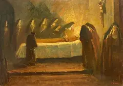 Il pianto delle clarisse - Morte di San Francesco by Giulio Salti, offered Dec 2020