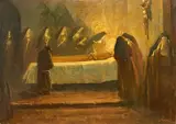 Giulio Salti, Il pianto delle clarisse - Morte di San Francesco