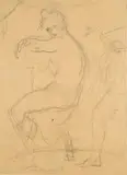 Ugo Capocchini, Seated nude
