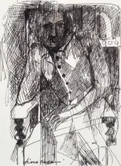 Dino Caponi, Figure, Sign at the bottom to the left.