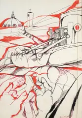 The bulldozer by Fernando Farulli, 1966, Signature and date lower right., offered Nov 2020
