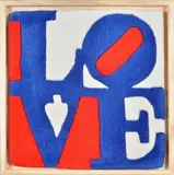 Robert Indiana, Czech Love, 2006, Multiple. On the reverse: label with data of the work. Exclusive edition for the Galerie-f. With wooden frame.