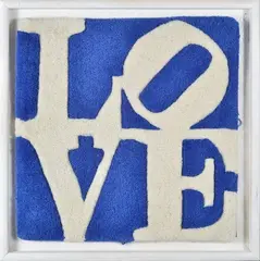 04 - Love by Robert Indiana, 2006, Multiple. On the reverse: label with data of the work. Exclusive edition for the Galerie-f. With wooden frame., offered Nov 2020