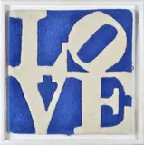 Robert Indiana, 04 - Love, 2006, Multiple. On the reverse: label with data of the work. Exclusive edition for the Galerie-f. With wooden frame.