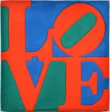 Robert Indiana, Classic Love, 2007, Multiple. On the reverse: label with data of the work. Exclusive edition for the Galerie-f.