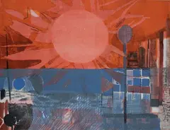 Sun by Bruno Saetti, 1975, Signature and date lower right; edition lower left. On the reverse, offered Nov 2020