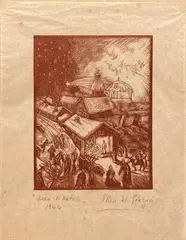 Christmas evening by Ettore di Giorgio, 1944, Signature lower right; title and date lower left. & nbsp;, offered Nov 2020