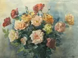 Pina Sacconaghi, Rose, 1968, Signature and date lower right.