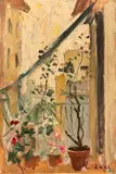 Giulio Salti, Balcony with flower pots