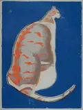 Marcello Guasti, Gatto su fondo blu