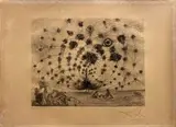 Salvador Dalí, Argus, dalla cartella Mythologie. Firma and data a pencil in basso a destra; firma and data in lastra in alto a destra; tiratura