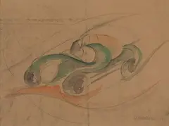 Ugo Gianattasio, Auto in corsa, 1920