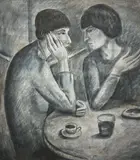 Ubaldo Oppi, Due donne al bar