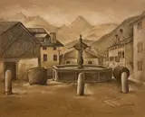 Ubaldo Oppi, Paesaggio Valle di Cadore