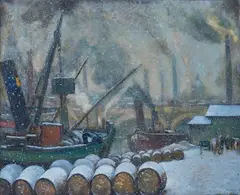 Le port S. Bernard a Paris by Baccio Maria Bacci, offered Oct 2020