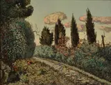 Gino Romiti, Viale con cipressi
