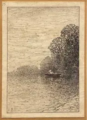 Laguna con barca by Federico Cortese, Siglato "F.C." in basso a sinistra., offered Oct 2020