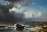 Eugène Isabey, Barca sulla riva