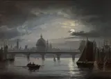 Carl Bille, Veduta al chiaro di luna della Basilica di San Paolo dal Tamigi